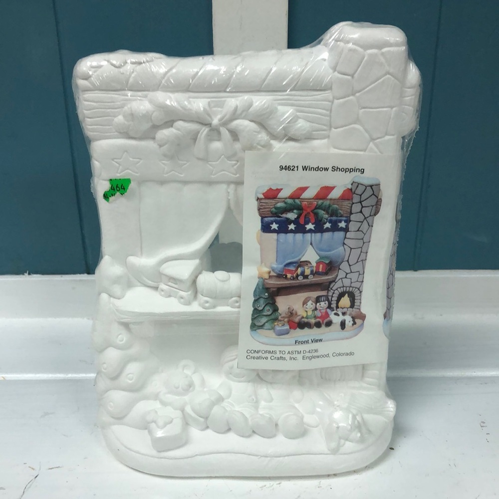 Vtg‎ California Creations Ready To Paint WINDOW SHOPPING 94621 NEW Christmas